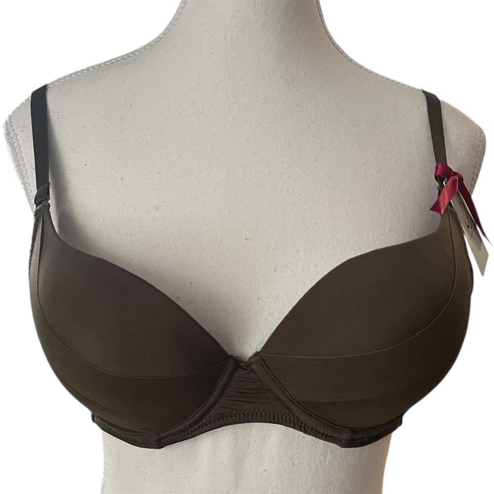 The Little Bra Company Iris Contour Mesh Bra‎ Olive Green C005-Iris 36B New